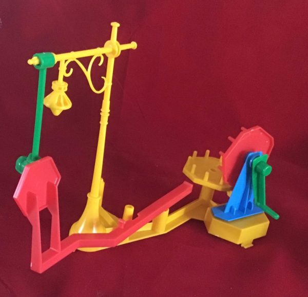 PARTS ONLY -Mousetrap - Used - Base A Gear Support, Gears, Stop sign, Lamppost, Boot