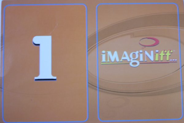 PARTS ONLY -Imaginiff Board Game - #1 Orange Voting Card Only
