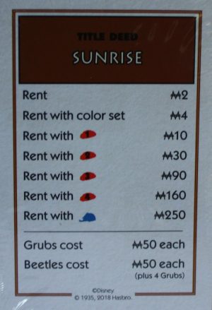 PARTS ONLY -Monopoly Board Game "Lion King" Version - Pack Custom Lion King Title Deed/Chance/Chest Cards