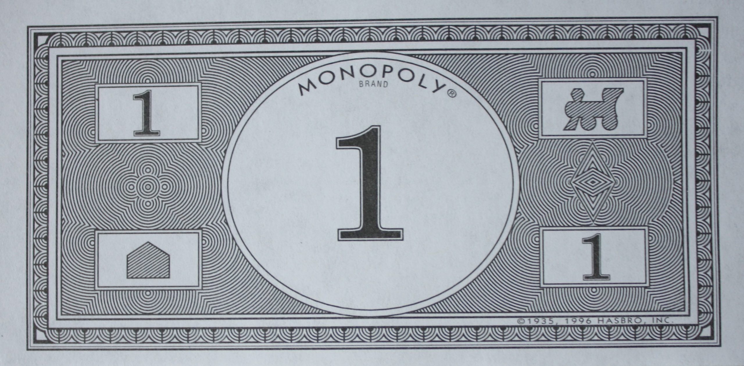 PARTS ONLY -Monopoly Board Game "1935 Deluxe First Edition Classic Reproduction" - Pack (10) $1 Money Only
