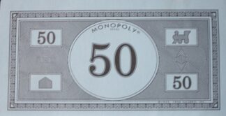 PARTS ONLY -Monopoly Board Game "1935 Deluxe First Edition Classic Reproduction" - Pack (10) $50 Money Only