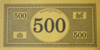 PARTS ONLY -Monopoly Board Game "1935 Deluxe First Edition Classic Reproduction" - Pack (10) $500 Money Only
