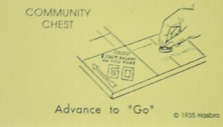 PARTS ONLY -Monopoly Board Game "1935 Deluxe First Edition Classic Reproduction" - #13 Community Chest Card Only