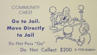 PARTS ONLY -Monopoly Board Game "1935 Deluxe First Edition Classic Reproduction" - #14 Community Chest Card Only