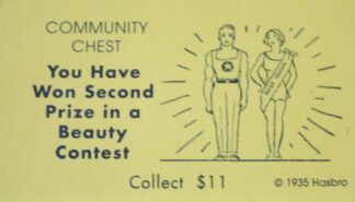 PARTS ONLY -Monopoly Board Game "1935 Deluxe First Edition Classic Reproduction" - #16 Community Chest Card Only