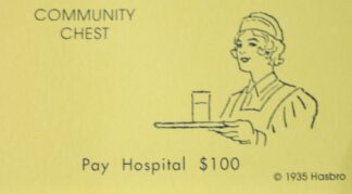 PARTS ONLY -Monopoly Board Game "1935 Deluxe First Edition Classic Reproduction" - #7 Community Chest Card Only