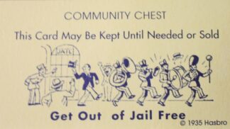 PARTS ONLY -Monopoly Board Game "1935 Deluxe First Edition Classic Reproduction" - #9 Community Chest Card Only