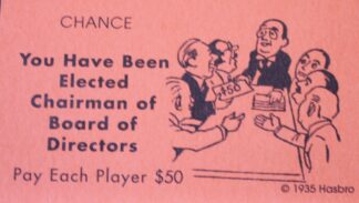 PARTS ONLY -Monopoly Board Game "1935 Deluxe First Edition Classic Reproduction" - #11 Chance Card Only