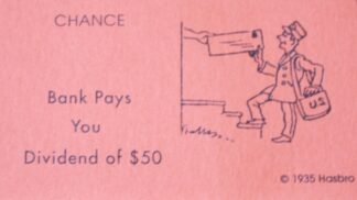 PARTS ONLY -Monopoly Board Game "1935 Deluxe First Edition Classic Reproduction" - #6 Chance Card Only