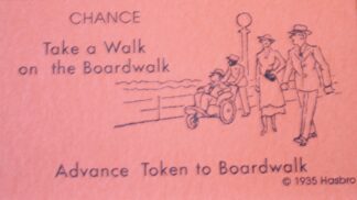 PARTS ONLY -Monopoly Board Game "1935 Deluxe First Edition Classic Reproduction" - #9 Chance Card Only