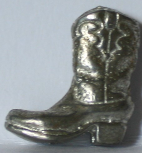 PARTS ONLY - Houston In-A-Box Board Game - (1) Metal Cowboy Boot Token Only