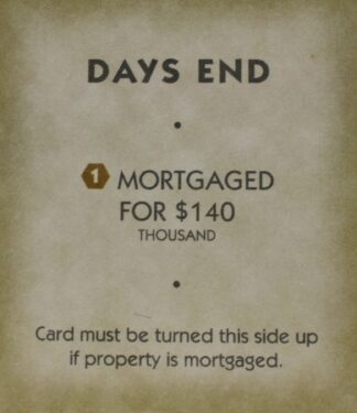 PARTS ONLY - Monopoly "Tropical Tycoon" DVD Board Game - (1) Days End Title Deed Card Only