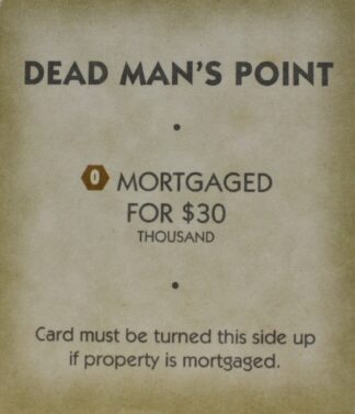 PARTS ONLY - Monopoly "Tropical Tycoon" DVD Board Game - (1) Dead Man's Point Title Deed Card Only
