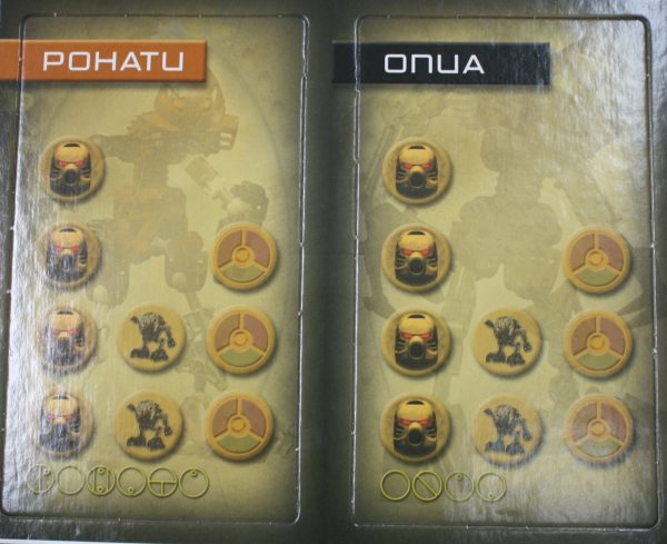 PARTS ONLY -Bionicle "Quest for Makuta" Adventure Board Game - "Pohatu" & "Onua" Cards Only