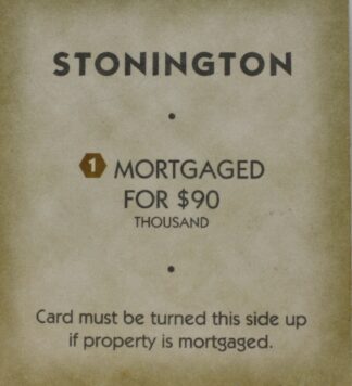 PARTS ONLY - Monopoly "Tropical Tycoon" DVD Board Game - (1) Stonington Title Deed Card Only