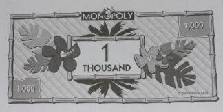 PARTS ONLY - Monopoly "Tropical Tycoon" DVD Board Game - Pack (10) $1 Thousand Dollars Only