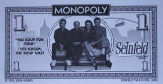 PARTS ONLY - Monopoly Seinfeld Board Game - Pack (10) $1 Seinfeld Specialty Money