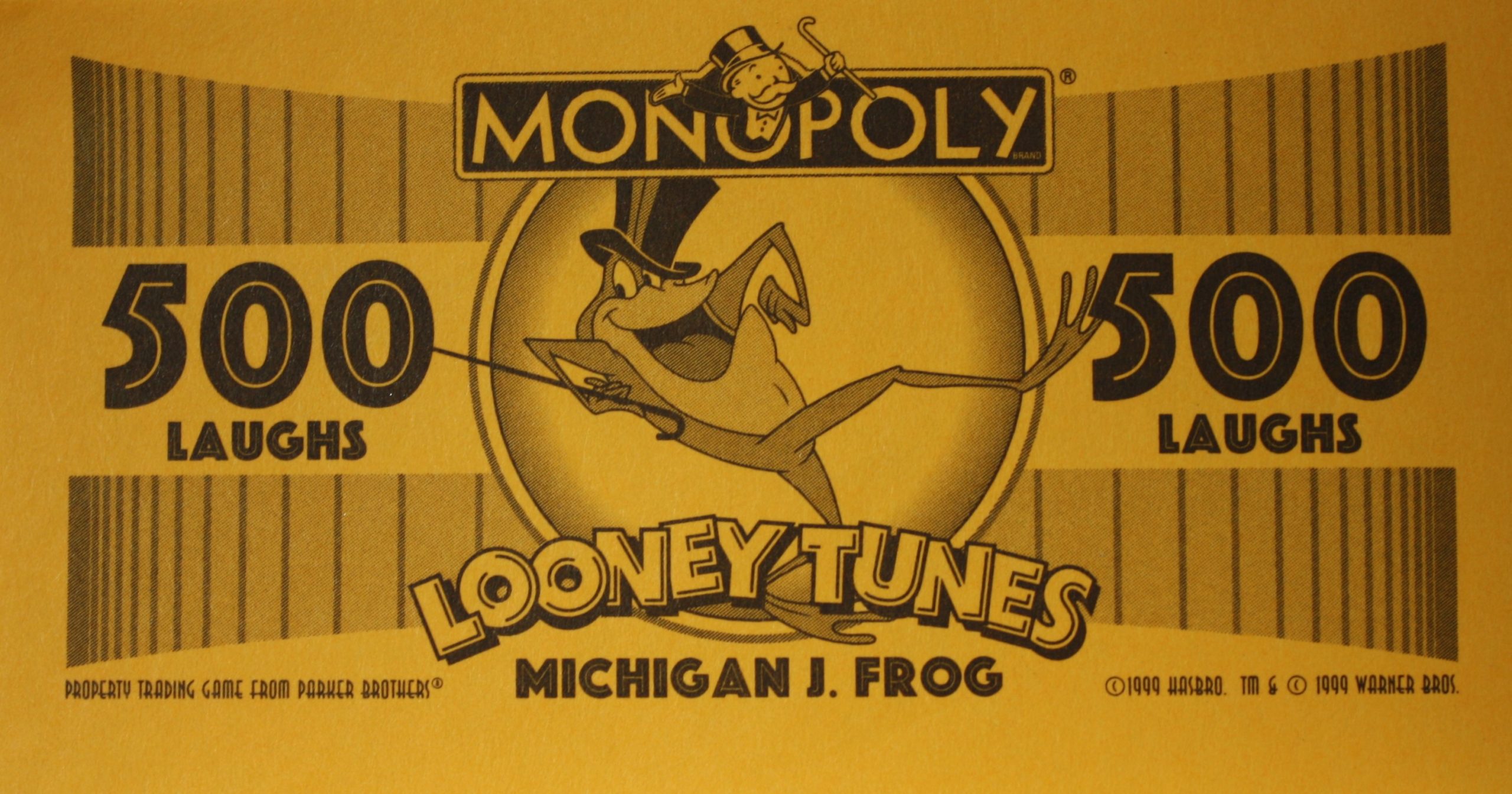 PARTS ONLY - Monopoly Looney Tunes - Pack (10) 500 Laugh Money