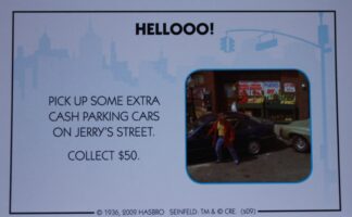 PARTS ONLY - Monopoly Seinfeld Board Game - #4 Hellooo! Card Only