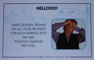 PARTS ONLY - Monopoly Seinfeld Board Game - #7 Hellooo! Card Only