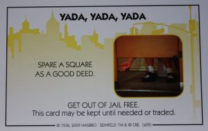PARTS ONLY - Monopoly Seinfeld Board Game - #1 Yada, Yada, Yada Card Only