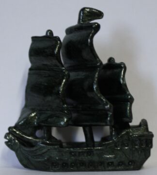 PARTS ONLY - Pirates Of The Caribbean Board Game - Dark Green Metal Ship Token Only
