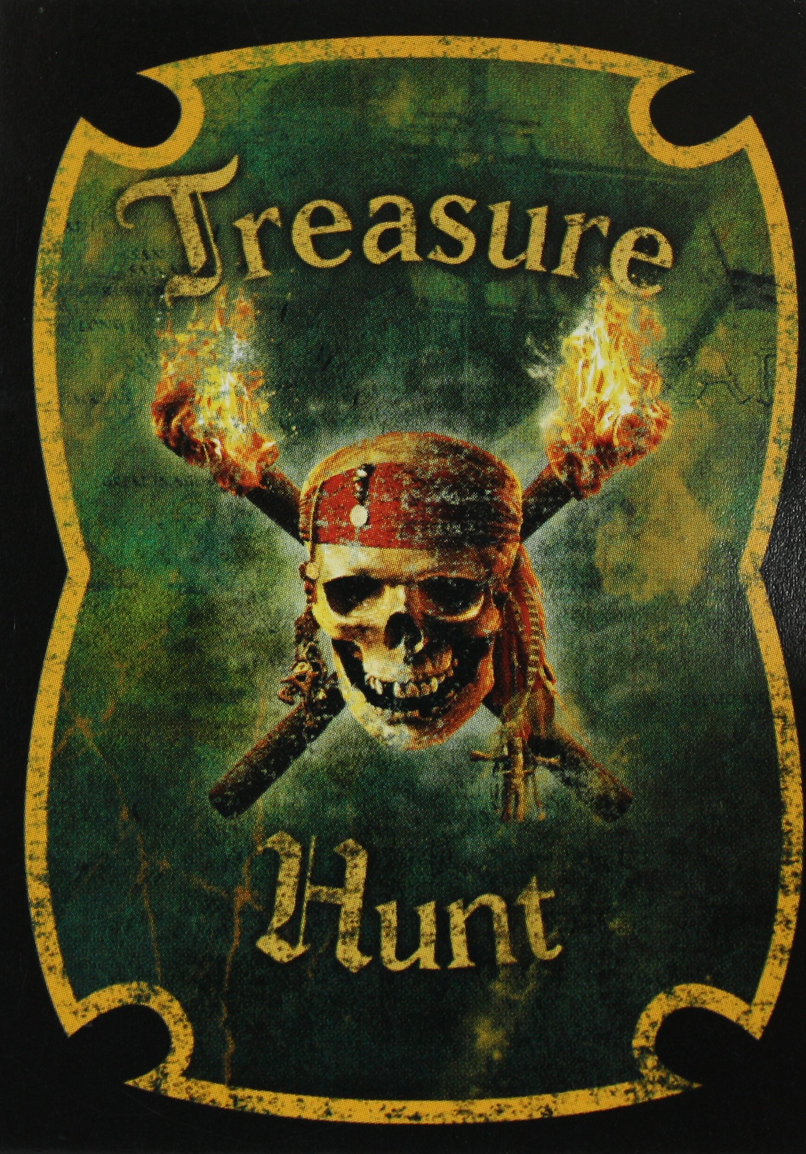 PARTS ONLY - Pirates Of The Caribbean Board Game - Set (5) Treasure Hunt Cards