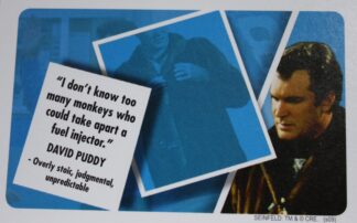 PARTS ONLY - Clue Seinfeld Board Game - #5 David Puddy Personality Card Only