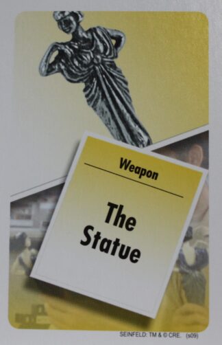 PARTS ONLY - Clue Seinfeld Board Game - #16 The Statue Weapon Card Only