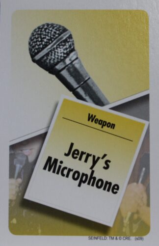 PARTS ONLY - Clue Seinfeld Board Game - #18 Jerry's Microphone Weapon Card Only