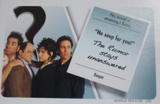 PARTS ONLY - Clue Seinfeld Board Game - #16 Intrigue Card Only
