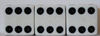 PARTS ONLY -  Risk World Conquest Board Game 1975 Version- Set (3) White/Black Dice Only
