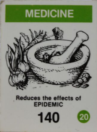 PARTS ONLY - Civilization Board Game - (1) Medicine Card Only