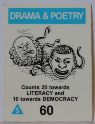 PARTS ONLY - Civilization Board Game - (1) Drama & Poetry Card Only