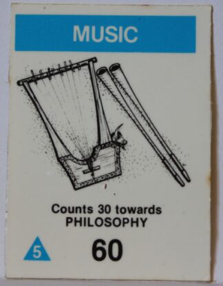 PARTS ONLY - Civilization Board Game - (1) Music Card Only