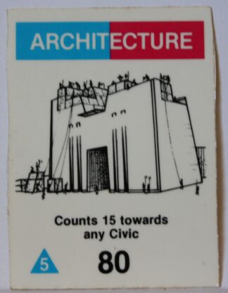 PARTS ONLY - Civilization Board Game - (1) Architecture Card Only