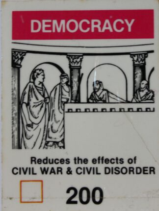 PARTS ONLY Civilization Board Game - (1) Democracy Card Only