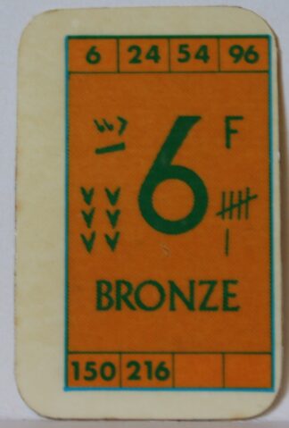 PARTS ONLY - Civilization Board Game - (1) Bronze Card Only