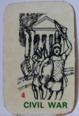 PARTS ONLY Civilization Board Game - (1) # 4 Civil War Red Card Only