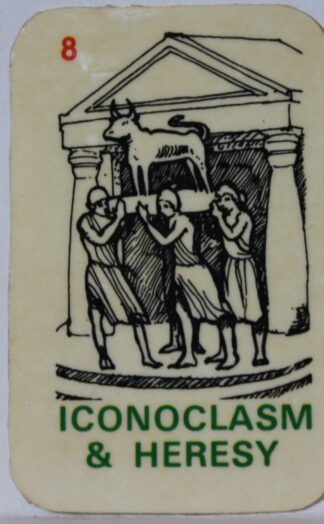 PARTS ONLY Civilization Board Game - (1) #8 Iconoclasm & Heresy Brown Card Only