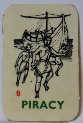 PARTS ONLY Civilization Board Game - (1) #9 Piracy Brown Card Only