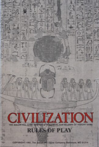 PARTS ONLY Civilization Board Game - (1) Rules of Play Only