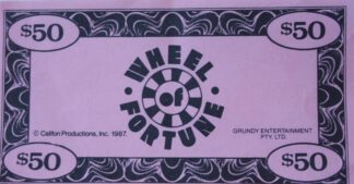 PARTS ONLY Wheel Of Fortune (Australia 1987) Board Game  - Play Money Only