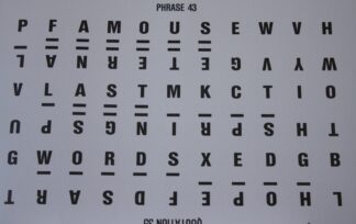 PARTS ONLY Wheel Of Fortune (Australia 1987) Board Game  - #3 Puzzle Card