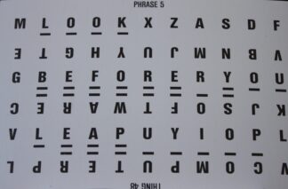 PARTS ONLY Wheel Of Fortune (Australia 1987) Board Game  - #2 Puzzle Card