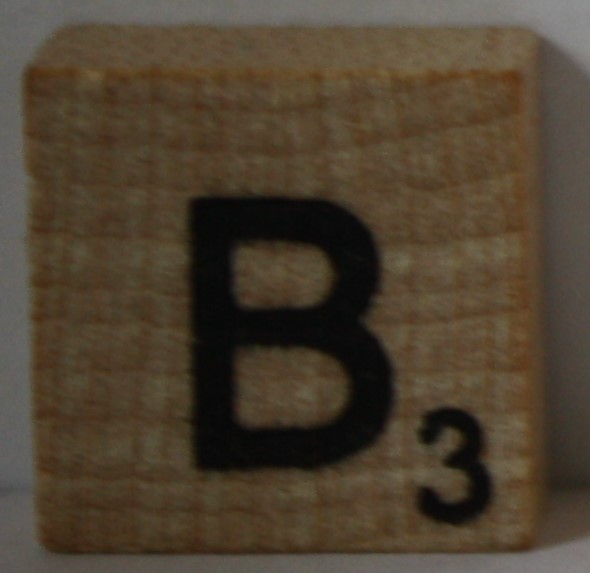 PARTS ONLY - Scrabble Deluxe Travel Edition Board Game - (1) Wooden Letter B Only