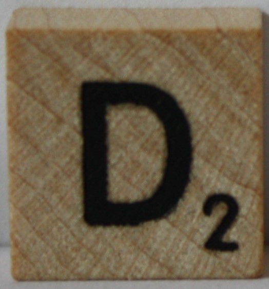 PARTS ONLY - Scrabble Deluxe Travel Edition Board Game - (1) Wooden Letter D Only