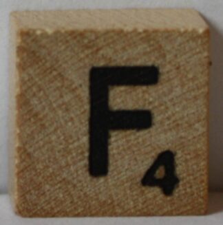 PARTS ONLY - Scrabble Deluxe Travel Edition Board Game - (1) Wooden Letter F Only