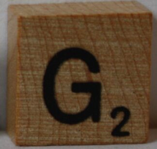 PARTS ONLY - Scrabble Deluxe Travel Edition Board Game - (1) Wooden Letter G Only