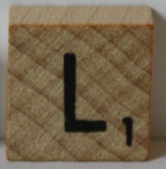 PARTS ONLY - Scrabble Deluxe Travel Edition Board Game - (1) Wooden Letter L Only